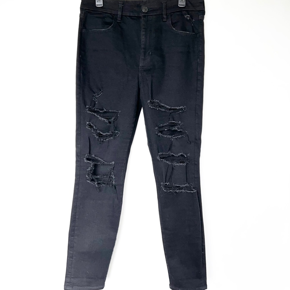 American Eagle Ne(x)t Level Stretch Distressed Black Jegging